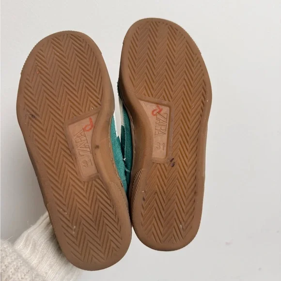 Zara kids green fashion sneaker leather EU 31 US 13 - Picture 5 of 5